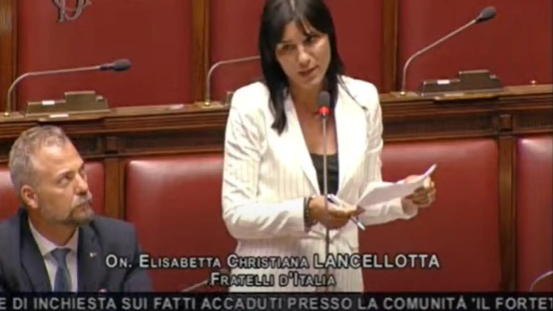 Fatti accaduti presso la Comunnità "Il Forteto", l'intervento in aula della Parlamentare molisana Elisabetta Lancellotta.